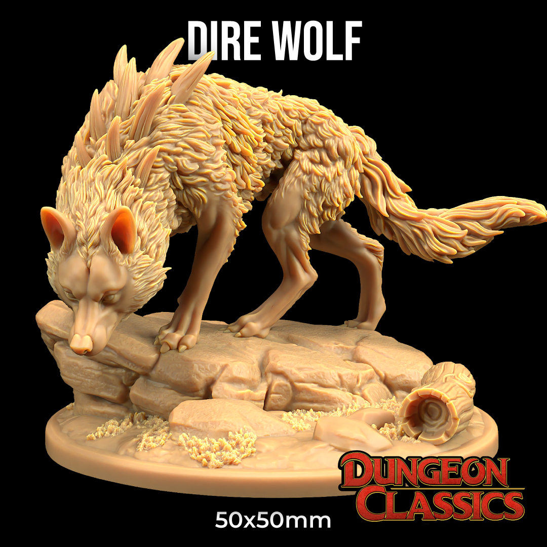 Dire Wolf | PRESUPPORTED | Dungeon Classics